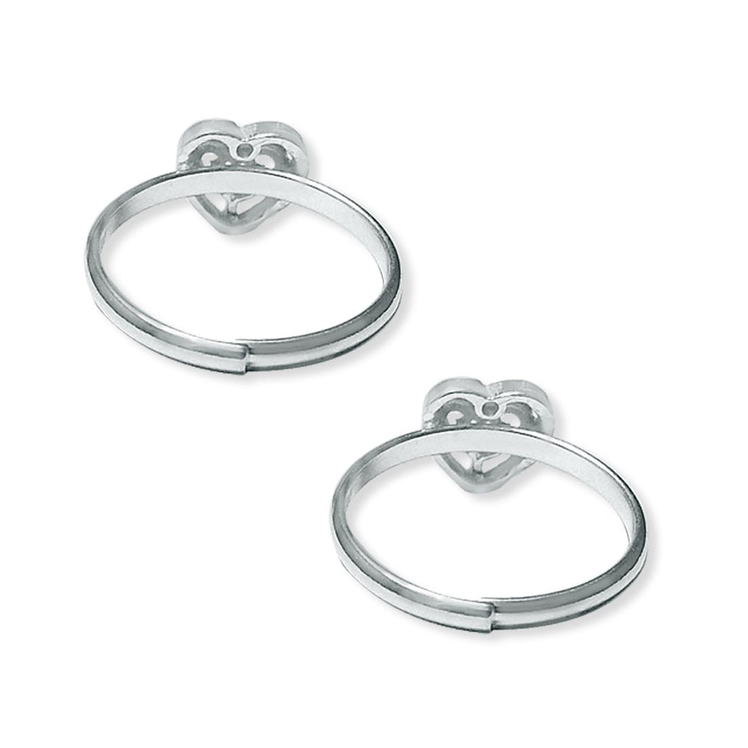 Taraash 925 Sterling Heart Silver Toe Ring for Women - Taraash