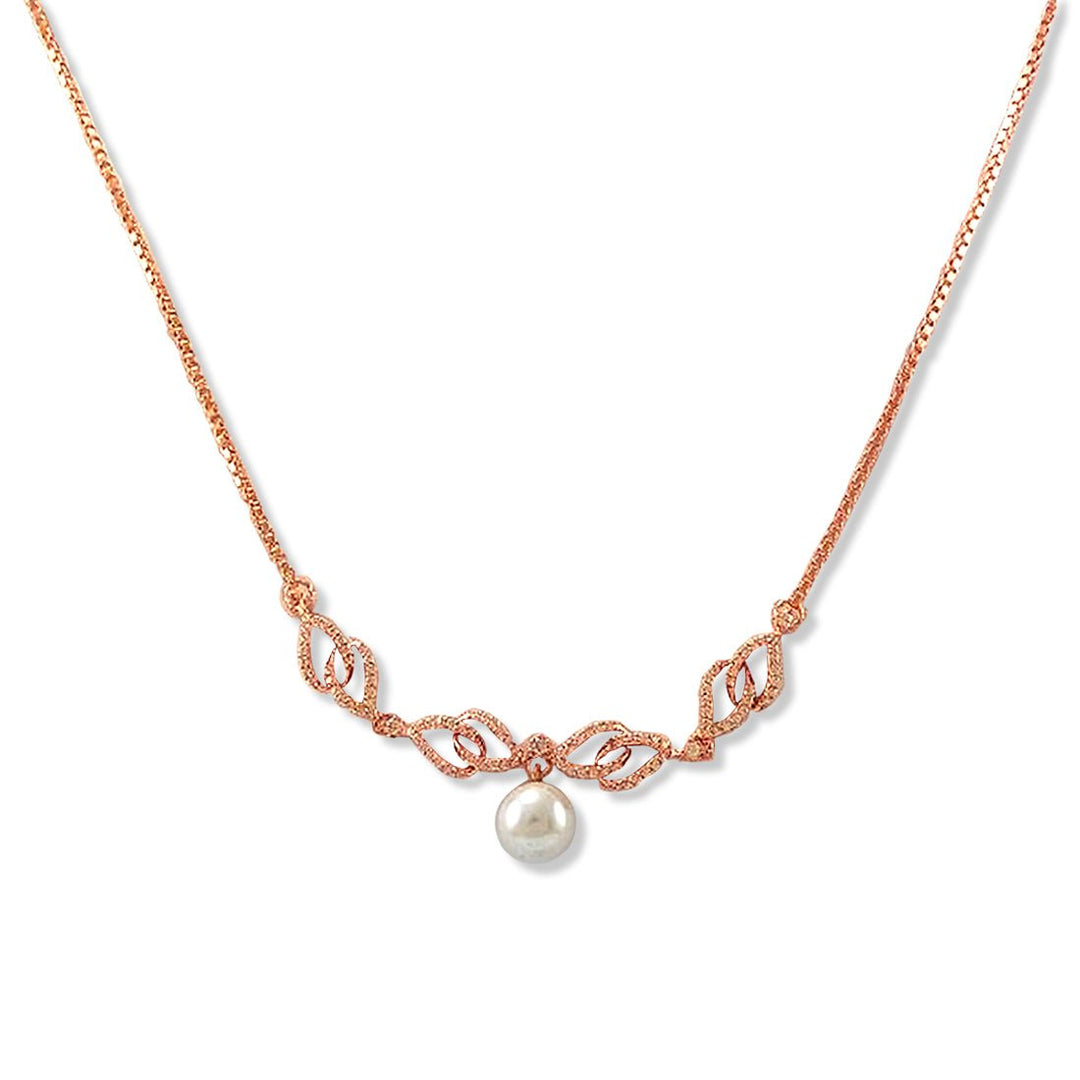 Taraash 925 Sterling Interlink Pearl Silver Necklace Set For Women - Taraash