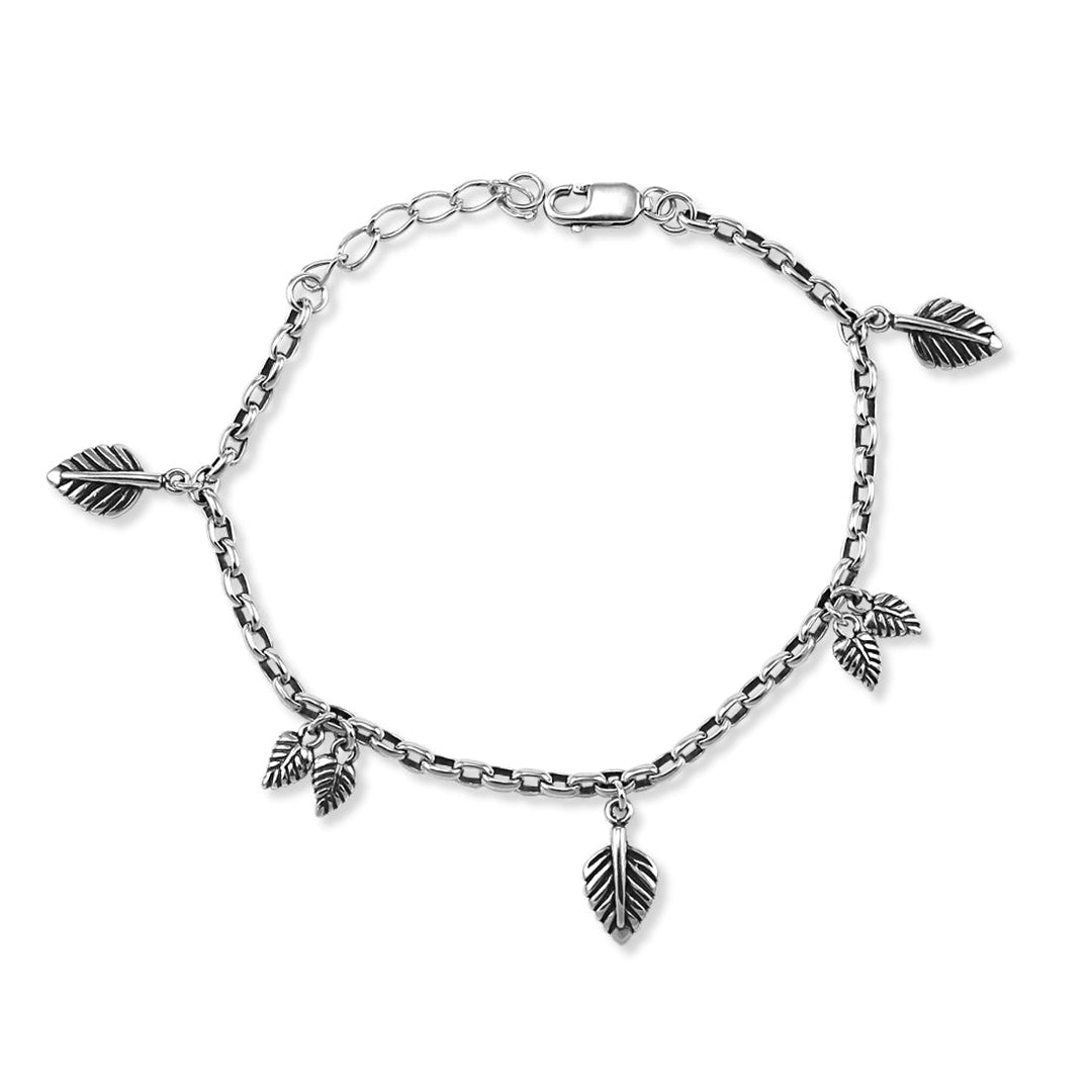 Taraash 925 Sterling Leaf Silver Bracelet | Taraash Bracelet | Pure Silver Bracelet For Women - Taraash