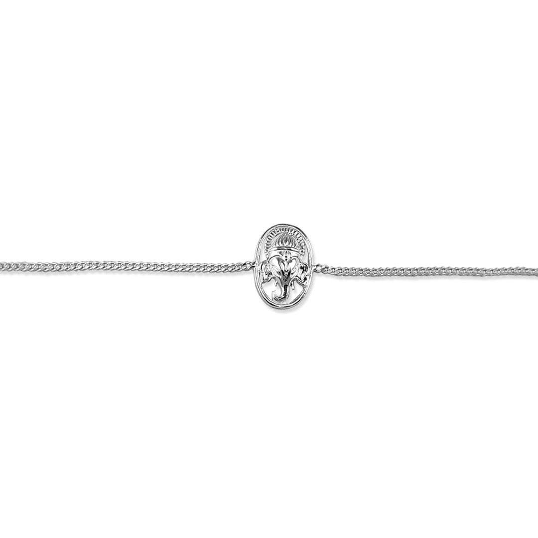 Taraash 925 Sterling Lord Ganesha Silver Rakhi For Your Brother - Taraash