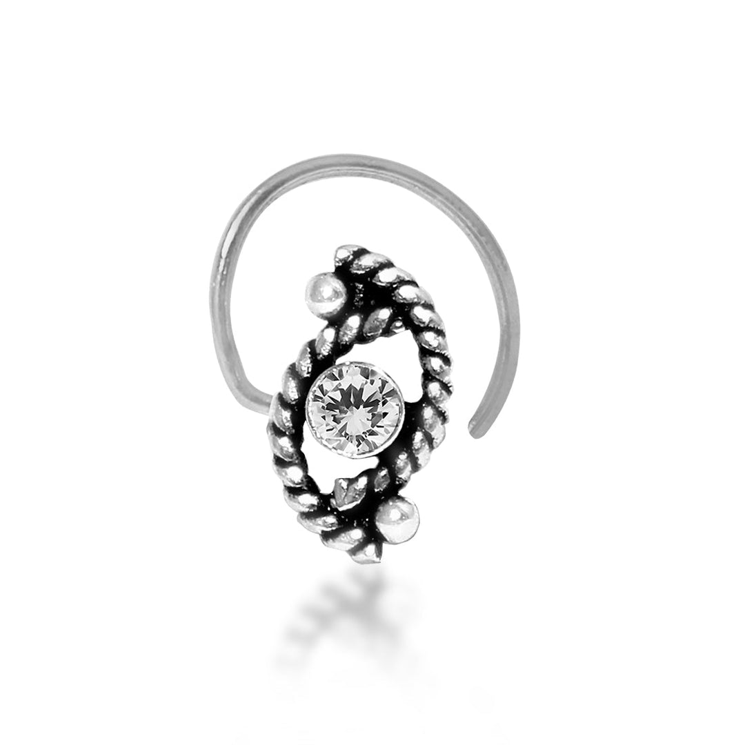 Taraash 925 Sterling Nose Pin | Silver Nose Pin | Antique Nose Pin | Nose Pin For Women - Taraash