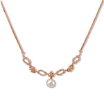 Load image into Gallery viewer, Taraash 925 Sterling Pearl Rose Gold Silver Necklace Set For Women - Taraash