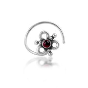 Taraash 925 Sterling Pink Stone Nosepin | Silver Nosepin | Silver Nosepin For Women - Taraash
