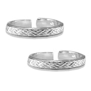 Taraash 925 Sterling Plain Cutwork Toe Ring | Silver Metti | Silver Toe Ring For Women - Taraash