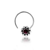 Taraash 925 Sterling Round Nose Ring | Silver Nath | Fancy Nosepin For Women & girls - Taraash