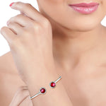 Load image into Gallery viewer, Taraash 925 Sterling Round Shape Bangle | CZ Silver Bangle | Bangle For Women - Taraash
