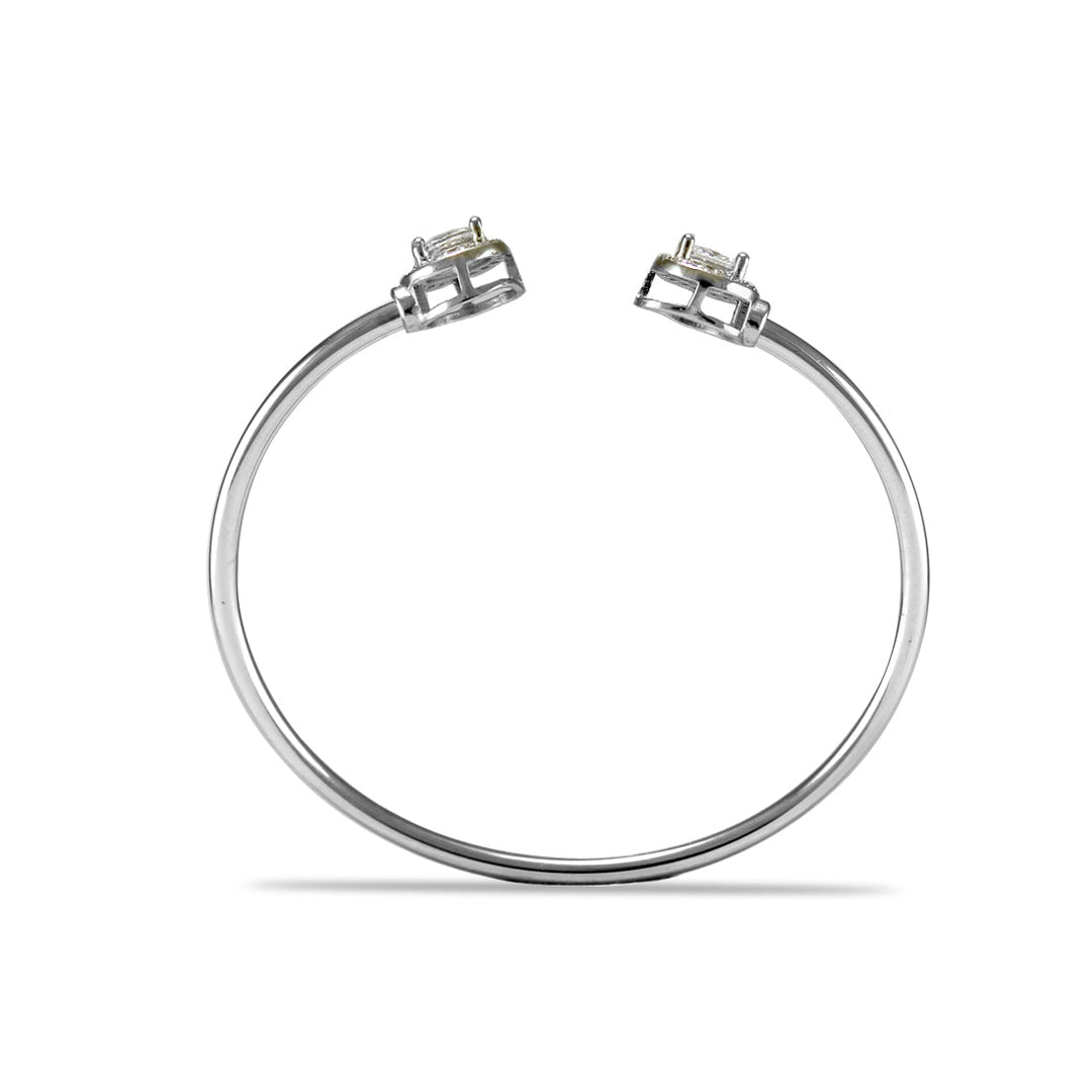 Taraash 925 Sterling Round Shape Bangle | Silver Kada For Women | Silver Bangle - Taraash