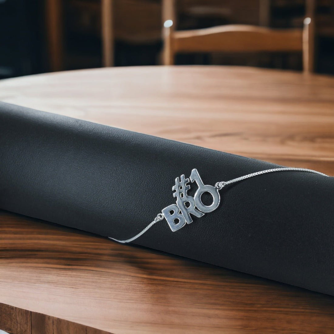 Taraash 925 Sterling Silver # 1 Bro Chain Rakhi For Brother - Taraash