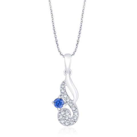 Taraash 925 Sterling Silver Abstract CZ Pendant for women PD1787R - Taraash