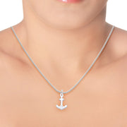 Taraash 925 Sterling Silver Anchor Shape Pendant Set for women COMBO PDCH 02 - Taraash