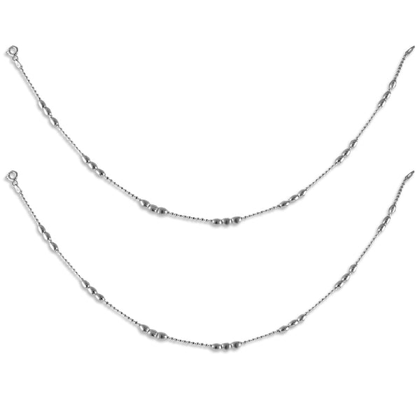 Taraash 925 Sterling Silver Anklet |Ball chain Silver anklets | Anklets For Women - Taraash