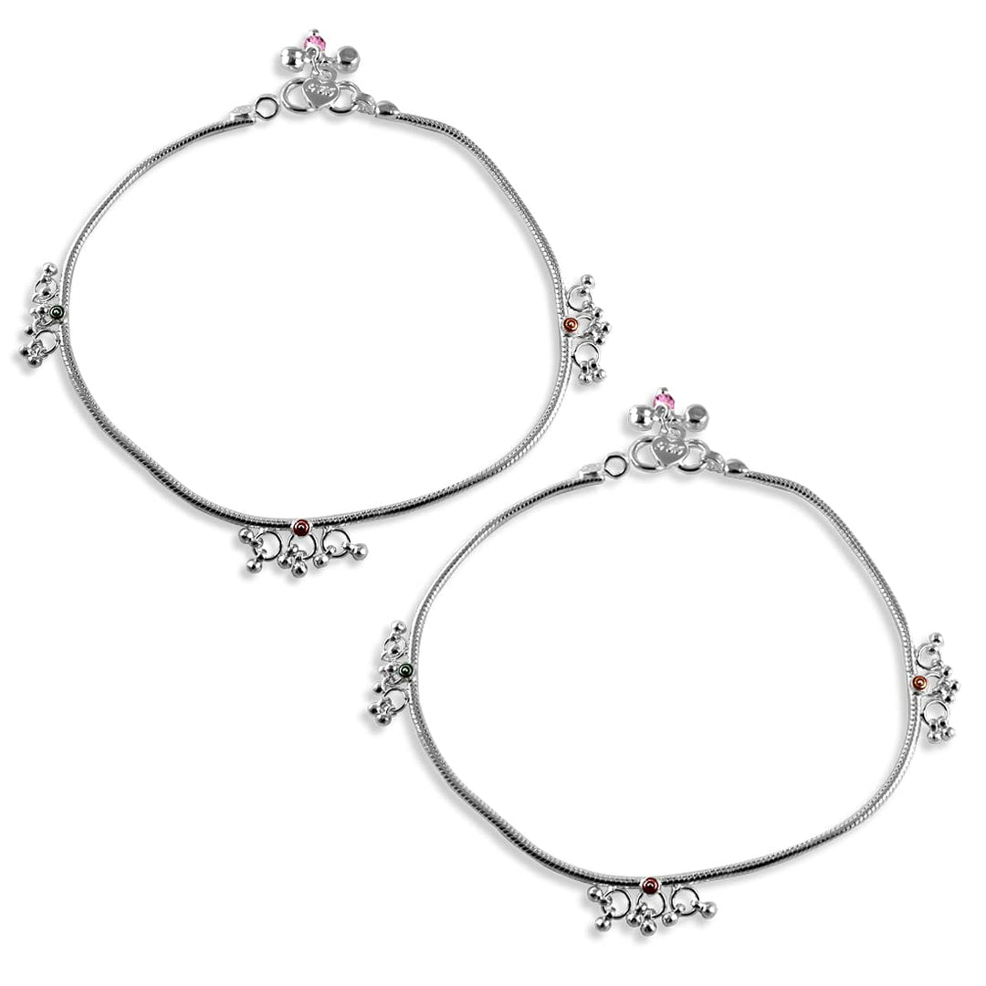 Taraash 925 Sterling Silver Anklet | Silver Payal | Chandi Anklets For Women - Taraash