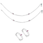 Load image into Gallery viewer, Taraash 925 Sterling Silver Anklet Toe Ring Combo For Women COMBO ANTR 110 - Taraash