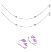 Taraash 925 Sterling Silver Anklet Toe Ring Combo For Women COMBO ANTR 112 - Taraash