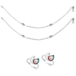 Load image into Gallery viewer, Taraash 925 Sterling Silver Anklet Toe Ring Combo For Women COMBO ANTR 113 - Taraash