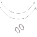 Load image into Gallery viewer, Taraash 925 Sterling Silver Anklet Toe Ring Combo For Women COMBO ANTR 118 - Taraash