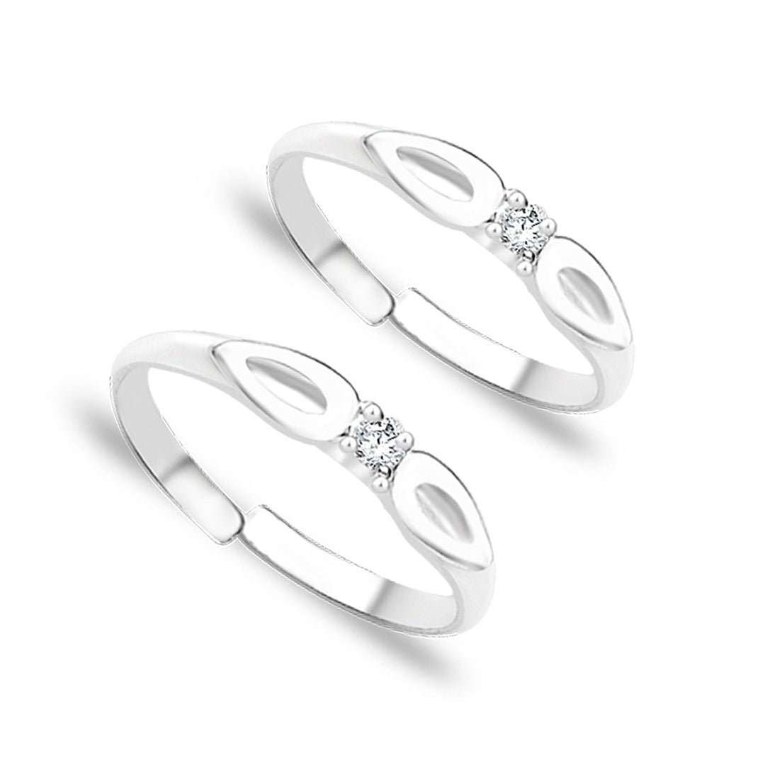 Taraash 925 Sterling Silver Anklet Toe Ring Combo For Women COMBO ANTR 119 - Taraash