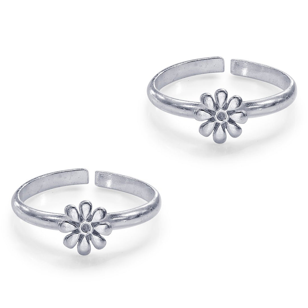 Taraash 925 Sterling Silver Anklet Toe Ring Combo For Women COMBO ANTR 126 - Taraash