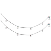 Taraash 925 Sterling Silver Anklet Toe Ring Combo For Women COMBO ANTR 127 - Taraash
