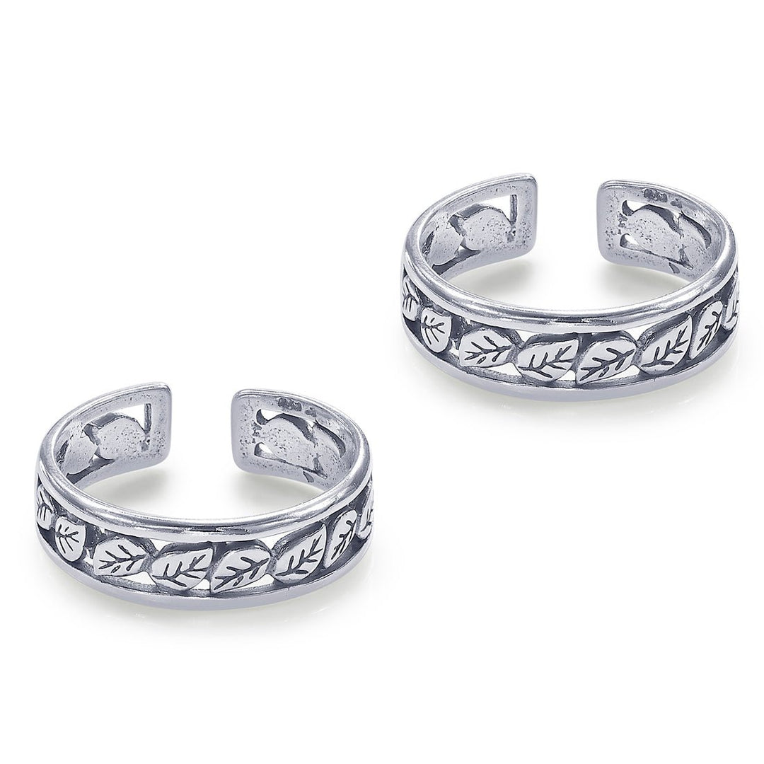 Taraash 925 Sterling Silver Anklet Toe Ring Combo For Women COMBO ANTR 127 - Taraash