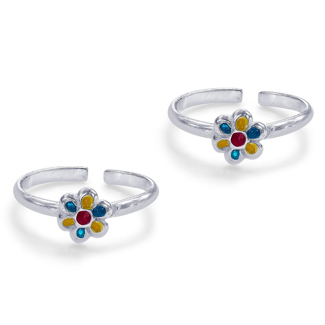 Taraash 925 Sterling Silver Anklet Toe Ring Combo For Women COMBO ANTR 128 - Taraash