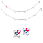 Load image into Gallery viewer, Taraash 925 Sterling Silver Anklet Toe Ring Combo For Women COMBO ANTR 130 - Taraash