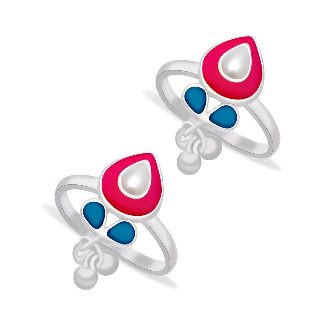 Taraash 925 Sterling Silver Anklet Toe Ring Combo For Women COMBO ANTR 130 - Taraash