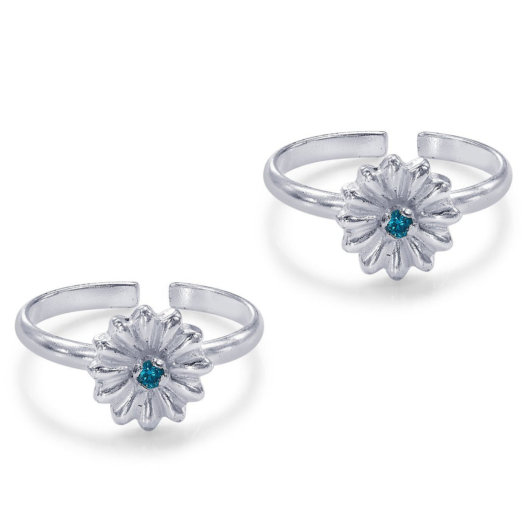 Taraash 925 Sterling Silver Anklet Toe Ring Combo For Women COMBO ANTR 133 - Taraash