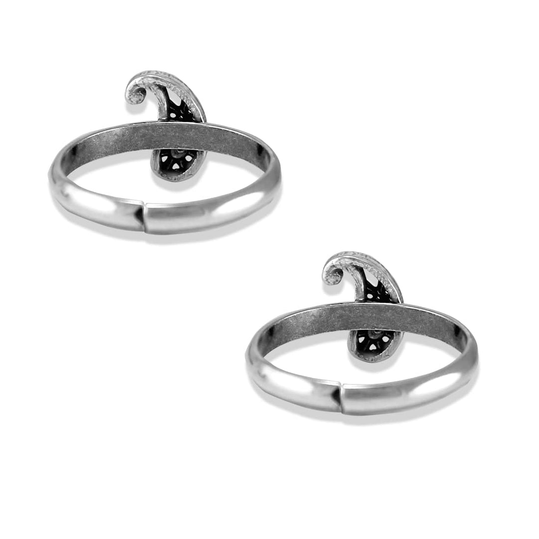 Taraash 925 Sterling Silver Antique Paisley Toe Ring For Women - Taraash