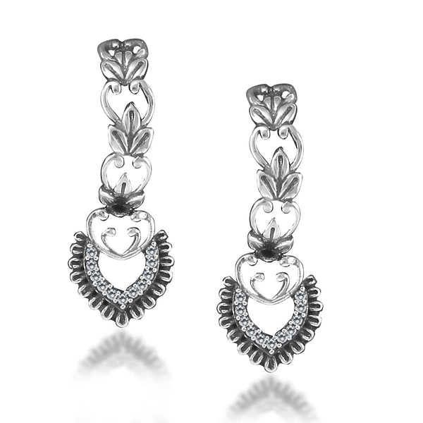 Taraash 925 Sterling Silver Antique Silver Earrings For Women | Drop Earring - Taraash
