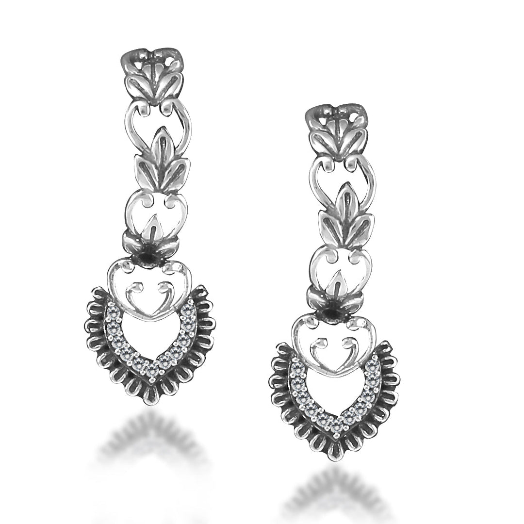 Taraash 925 Sterling Silver Antique Silver Earrings For Women | Drop Earring - Taraash