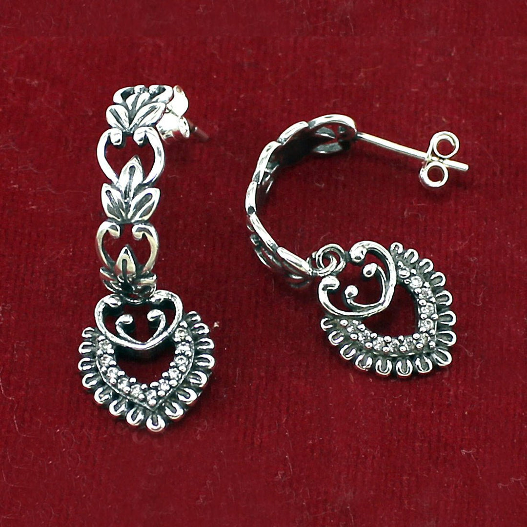 Taraash 925 Sterling Silver Antique Silver Earrings For Women | Drop Earring - Taraash