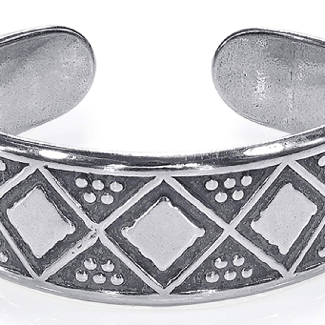 Taraash 925 Sterling Silver Antique Square Shape Toe Ring For Women LR1147A - Taraash