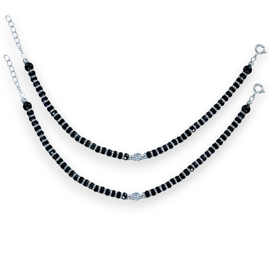 Taraash 925 Sterling Silver Beaded Anklet For Kids - Taraash
