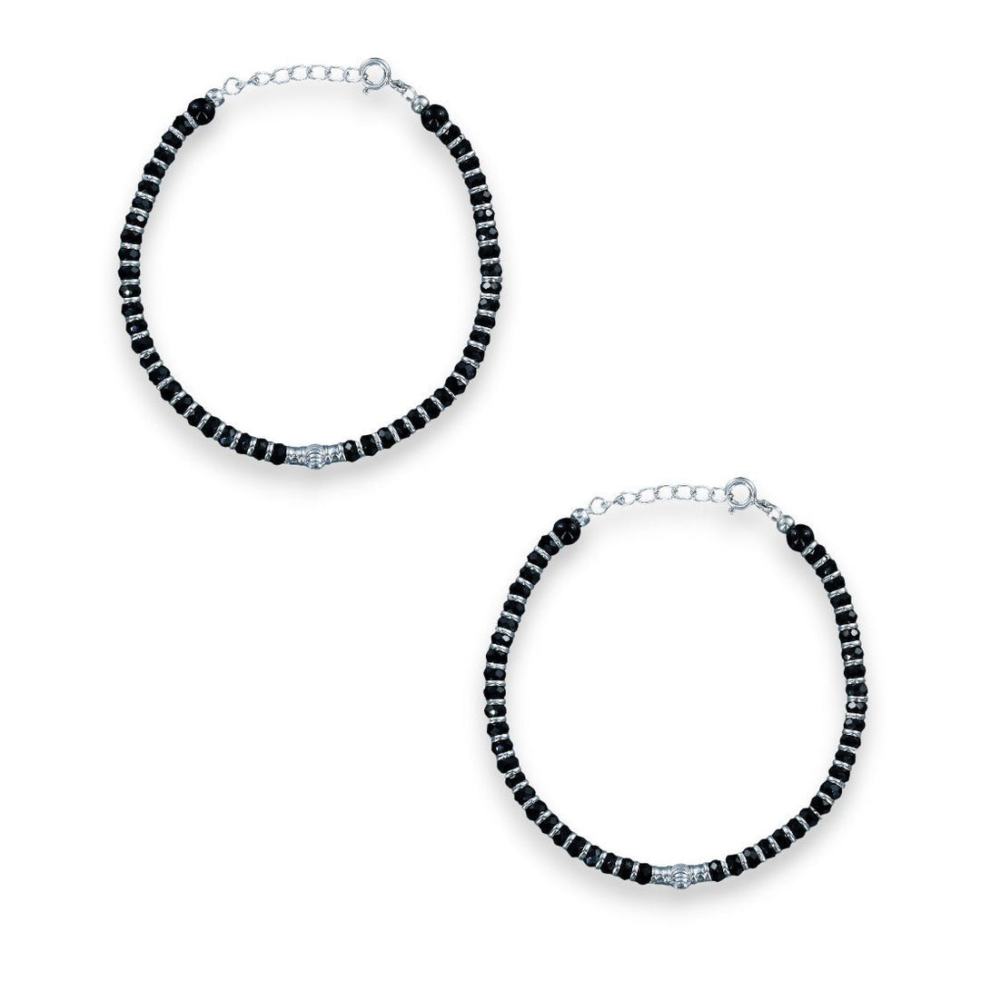 Taraash 925 Sterling Silver Beaded Anklet For Kids - Taraash