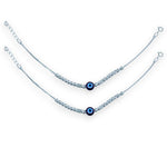 Load image into Gallery viewer, Taraash 925 Sterling Silver Beaded Evil Eye Anklet For Babies - Taraash
