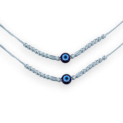 Taraash 925 Sterling Silver Beaded Evil Eye Anklet For Babies - Taraash