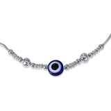 Taraash 925 Sterling Silver Beaded Evil Eye Anklet For Women - Taraash