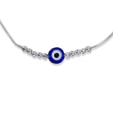 Taraash 925 Sterling Silver Beaded Evil Eye Anklet For Women - Taraash
