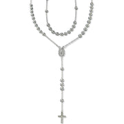 Taraash 925 Sterling Silver Beaded Rosary | Cross Chain For Unisex | Religious Rosary - Taraash