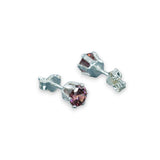 Taraash 925 Sterling Silver Beaver Brown Round Solitaire CZ Stud Earrings For Women CBER226I-11 - Taraash