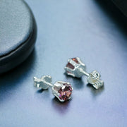 Taraash 925 Sterling Silver Beaver Brown Round Solitaire CZ Stud Earrings For Women CBER226I-11 - Taraash