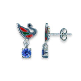 Taraash 925 Sterling Silver Bird Drop Earrings For Kids - Taraash
