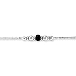 Load image into Gallery viewer, Taraash 925 Sterling Silver Black And Silver Beaded Fancy Chain Anklet For Women - Taraash
