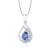 Taraash 925 Sterling Silver Blue and white CZ Pendant for women PD1788R - Taraash