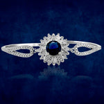 Load image into Gallery viewer, Taraash 925 Sterling Silver Blue Cz Bangle For Women - Taraash
