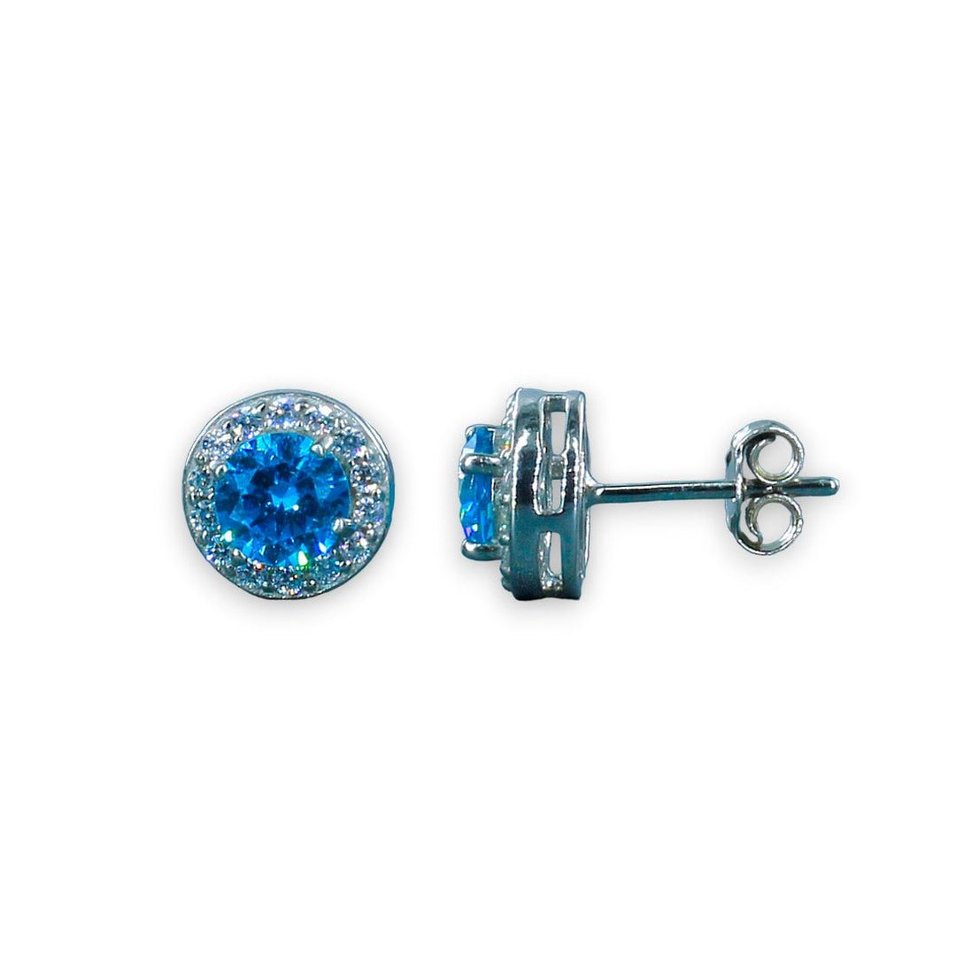 Taraash 925 Sterling Silver Blue CZ Stud Earring For Women - Taraash