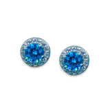 Taraash 925 Sterling Silver Blue CZ Stud Earring For Women - Taraash
