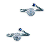 Taraash 925 Sterling Silver Blue Cz Toe Ring For Women - Taraash