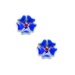Load image into Gallery viewer, Taraash 925 Sterling Silver Blue Enamel Floral Stud Earrings For Girls - Taraash
